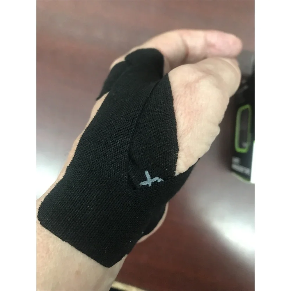 PerformTex Elastic Kinesiology Tape Black 20 Pre-Cut Strips 2x10 Latex Free